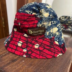 Red and Blue Kids Patterned Hat
